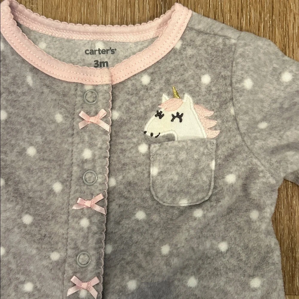 Carter’s Gray Polka Dot Kids One Piece